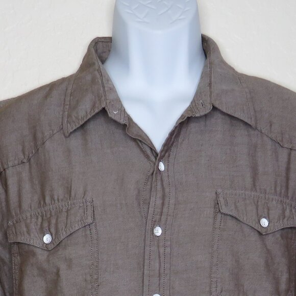 Old Navy* Men's Short Sleeve Button Down Curved Hem Chest Pocket Shirt~ Size XXL - Picture 10 of 11